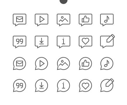 Messages UI Pixel Perfect Well-crafted Vector Thin Line Icons 48x48 Ready for Stock Illustration