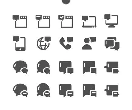Messages v2 UI Pixel Perfect Well-crafted Vector Illustrazione stock