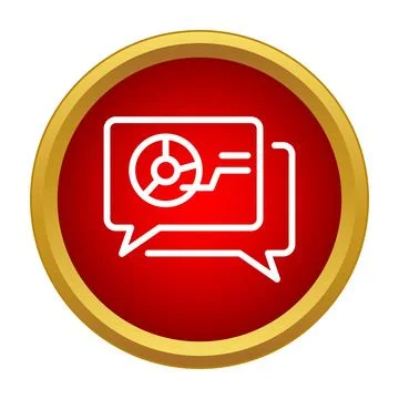 Messaging analytics with data graph bubble icon Stock Illustration