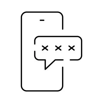 Messaging app censoring private communication on smartphone screen Stock Illustration