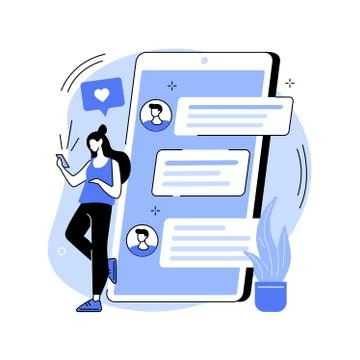 Messaging application abstract concept vector illustration. Stock Illustration
