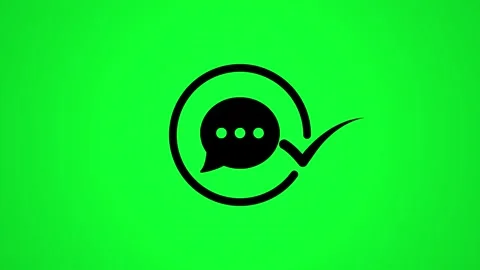 Messaging application concept with speech bubble and checkmark, dynamic ani.. Stock Footage 346497974