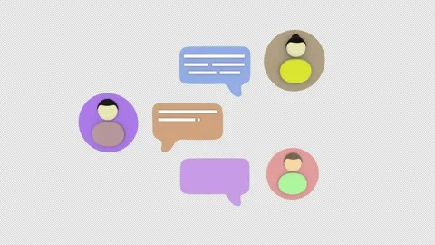 Messaging Blank SMS text frame. Conversation chat screen with message bubbl.. Stock Footage 303576835