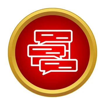 Messaging chat bubbles for online communication discussion icon Stock Illustration