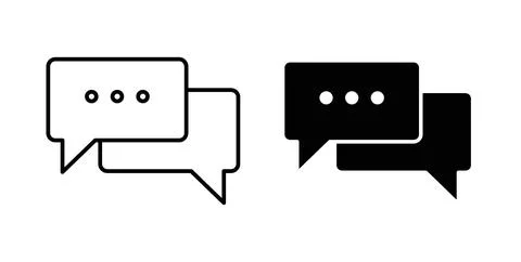 Messaging chat icon Illustration designs pack for Web Stock Illustration