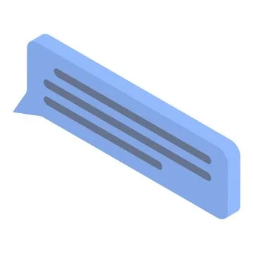 Messaging chat icon, isometric style Stock Illustration