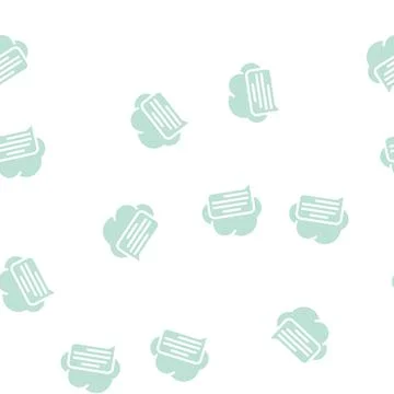 Messaging cloud storage glyph vector seamless pattern 스톡 일러스트