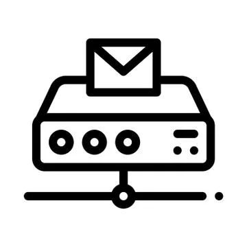 Messaging Digital Technology Icon Vector Outline Illustration 库存插图