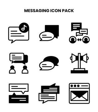Messaging DuoTone Scalable Icons Pack Stock Illustration