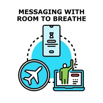 Messaging freedom concept with global communication network Stock Illustration