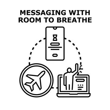 Messaging freedom concept with global communication network Stock Illustration