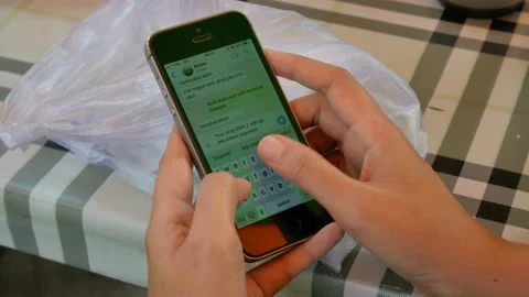 Messaging With A Smartphone Stock Footage 158909659