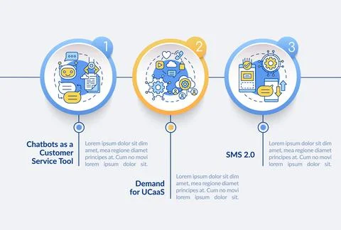 Messaging software trend vector infographic template 스톡 일러스트