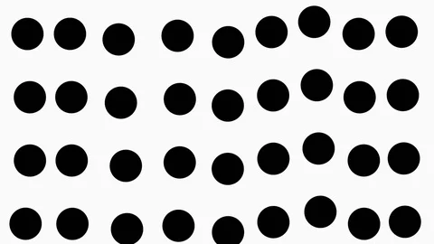 Messed balls animation. Digital motion design. Filled circles movement. Video stock 126063123