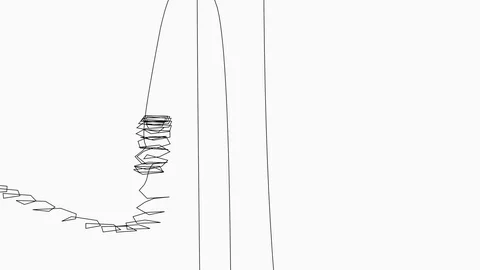 Messed line movement. Weird motion design with abstract graphic silhouettes. Stock Footage 125550355