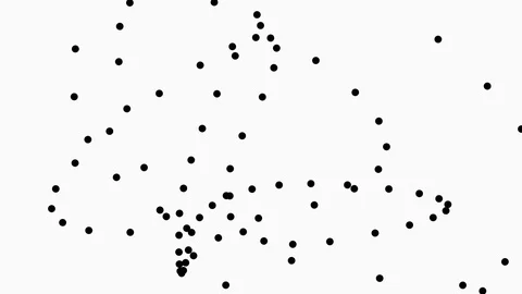 Messed lines animation. Digital motion design. Sphere objects in weird movement. Stock Footage 127653443