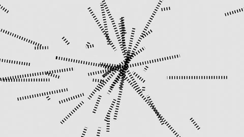 Messed lines movement. Weird motion design with abstract graphic silhouettes. Stock Footage 133941804