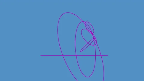 Messed lines movement. Weird motion design with abstract graphic silhouettes. Stock Footage 137600381