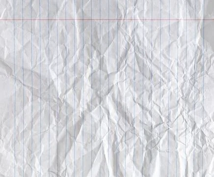 Messed up ruled notepad page backdrop for creative writing Stock Photos