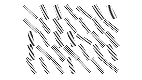 Messed strokes flickering on white background. Graphic silhouettes pattern. Stock Footage 146665603