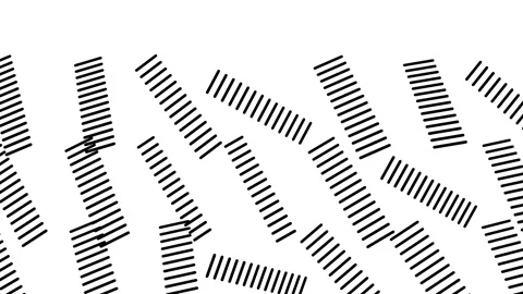Messed strokes flickering on white background. Graphic silhouettes pattern Stock Footage 151049901