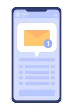 Messenger application on mobile phone flat concept vector spot illustration 스톡 일러스트
