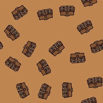 Messenger bag hipster retro vector seamless pattern Stock-Illustration
