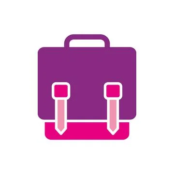 Messenger bag icon vector, flat illustration Stock Illustration