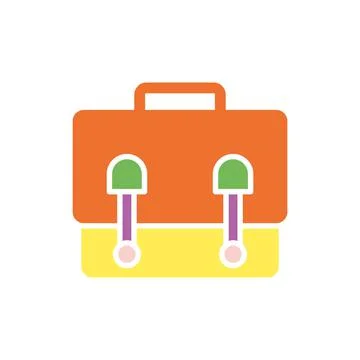 Messenger bag icon vector, flat illustration Stock Illustration