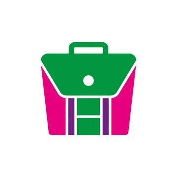 Messenger bag icon vector, flat illustration Stock Illustration