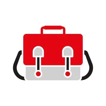 Messenger bag icon vector, flat illustration Stock Illustration