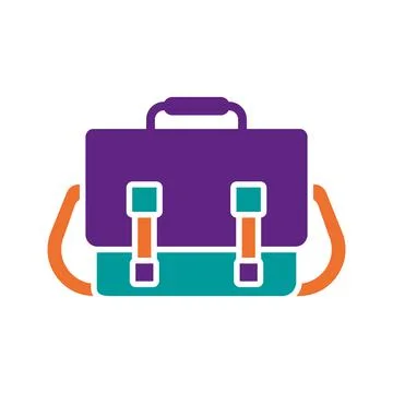 Messenger bag icon vector, flat illustration Stock Illustration
