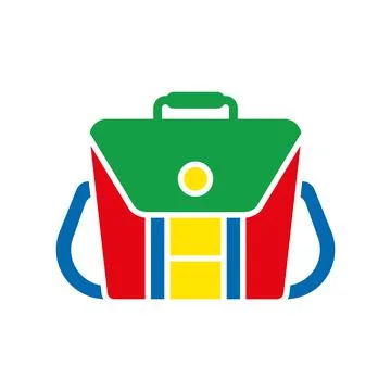 Messenger bag icon vector, flat illustration Stock Illustration