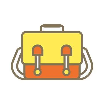 Messenger bag icon vector, flat illustration Stock Illustration