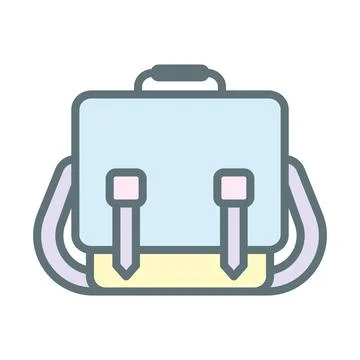 Messenger bag icon vector, flat illustration Stock Illustration