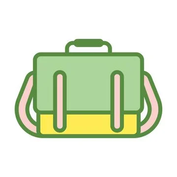 Messenger bag icon vector, flat illustration Stock Illustration