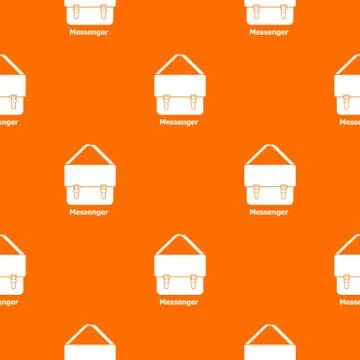 Messenger bag pattern vector orange 스톡 일러스트