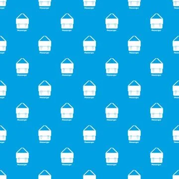 Messenger bag pattern vector seamless blue 스톡 일러스트