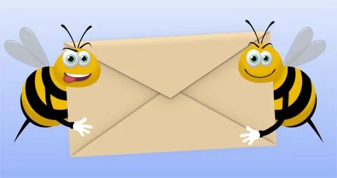 Messenger Bees Stock Illustration