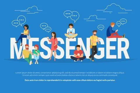 Messenger concept illustration Stock Illustration