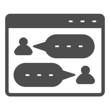 Messenger, dialog window, user chat, texting solid icon, social network concept イラスト素材