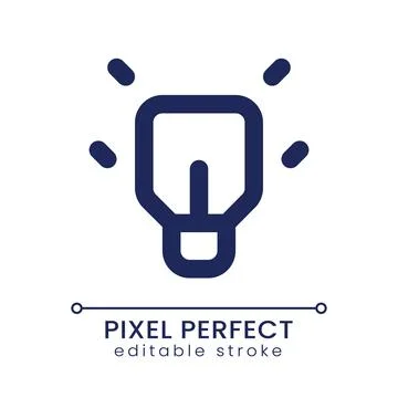 Messenger features pixel perfect linear ui icon Stock Illustration