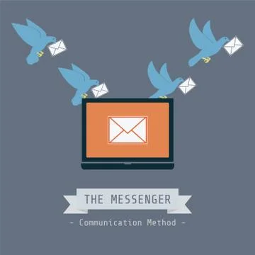 The messenger Illustrazione stock