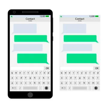 Messenger interface for smartphone Stock Illustration