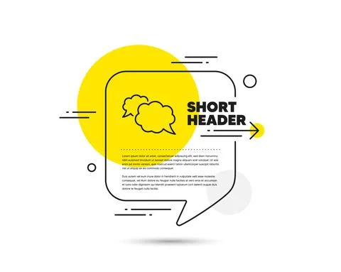 Messenger line icon. Comic speech bubble sign. Chat message. Vector Illustrazione stock