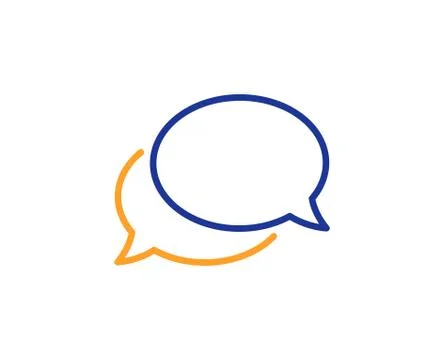 Messenger line icon. Speech bubble sign. Chat message. Vector Illustrazione stock