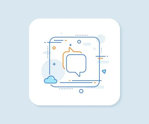 Messenger line icon. Speech bubble sign. Chat message. Vector 스톡 일러스트