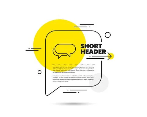 Messenger line icon. Speech bubble sign. Chat message. Vector Stock Illustration