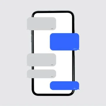 Messenger Mobile Chat Template UI Social App Stock Illustration