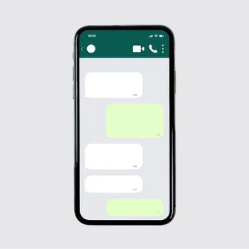 Messenger Mobile Chat Template UI Social App イラスト素材